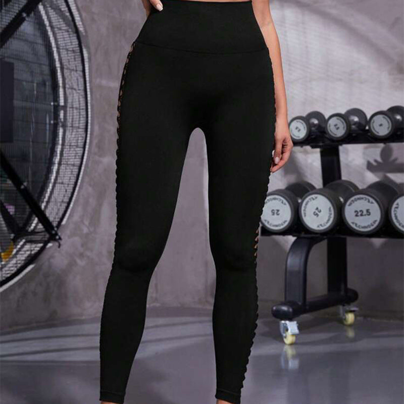 Hohle Krawatte Farbstoff bedruckte Yoga-Hose mit hoher Taille Hintern Aufzug Nahtlose Sport Gym Fitness-Leggings schlanke Hosen für Frauen enge Hosen