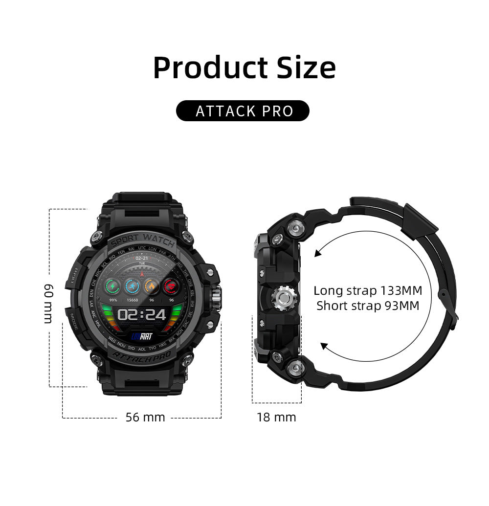 Smartwatch Drei-Proof-Outdoor-Sport und Bluetooth-Anrufe