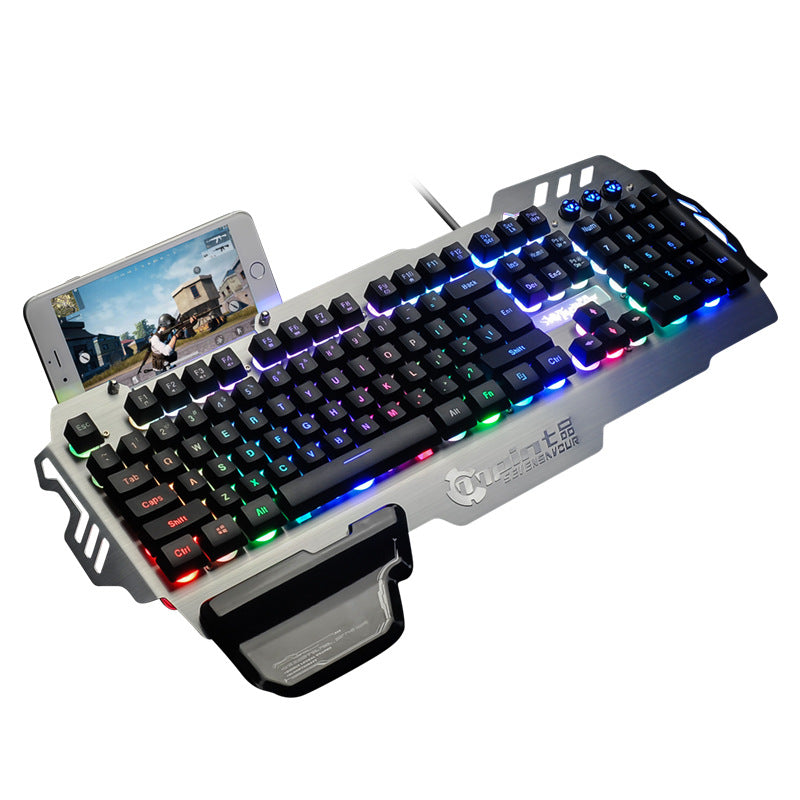 Metall-Gaming-Tastatur mit Hintergrundbeleuchtung