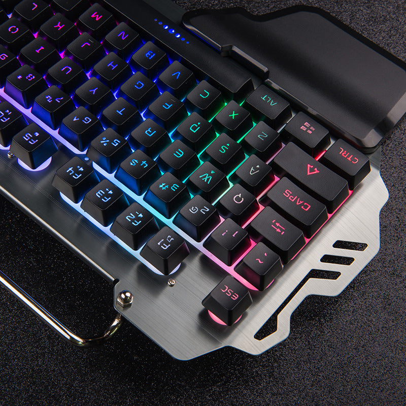 Metall-Gaming-Tastatur mit Hintergrundbeleuchtung