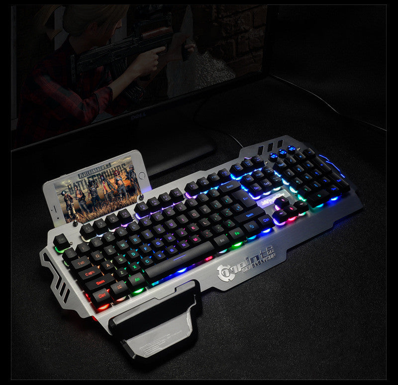 Metall-Gaming-Tastatur mit Hintergrundbeleuchtung