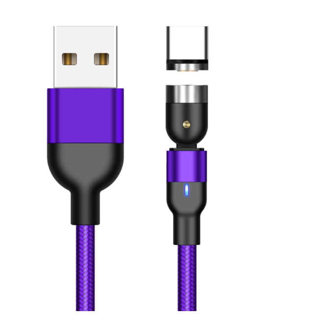 Essager magnetisches Kabel um 360 Grad drehbar USB-Type-C-Ladekabel, Schnelllade-Magnet-Ladekabel, um 540 Grad drehbares Mikro-Magnetkabel