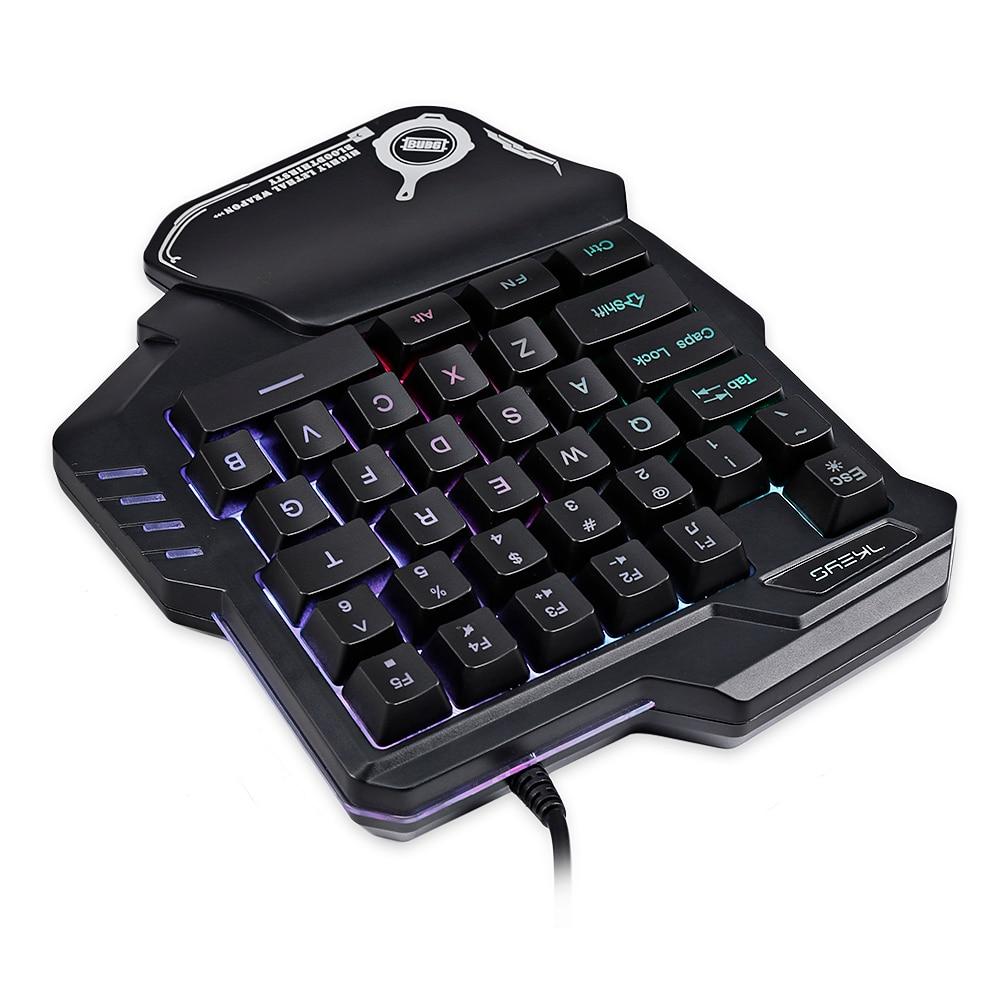 Gaming-Einhändige Tastatur, RGB Hintergrundbeleuchtung