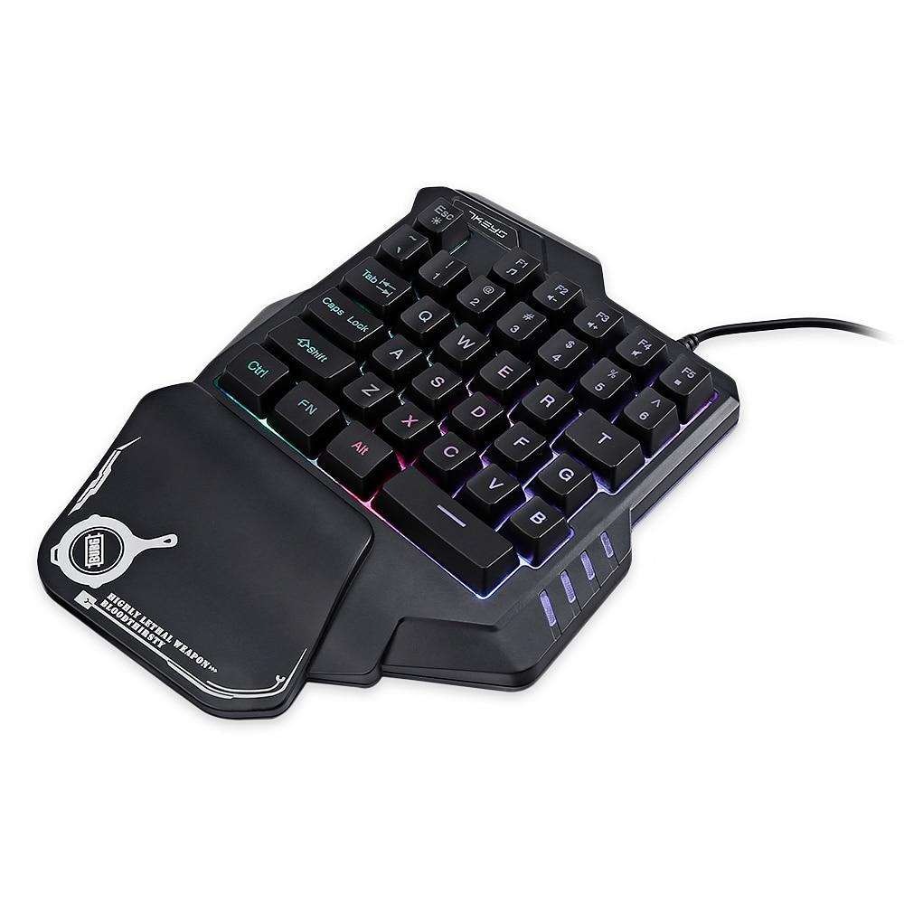 Gaming-Einhändige Tastatur, RGB Hintergrundbeleuchtung