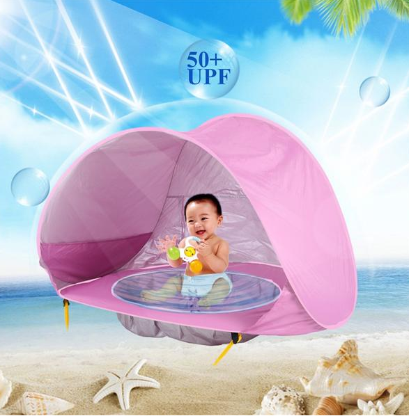 Baby Strandzelt Kinder Outdoor-Camping einfach zusammenklappbar wasserdicht bis Sonnensegelzelt UV-Schutz