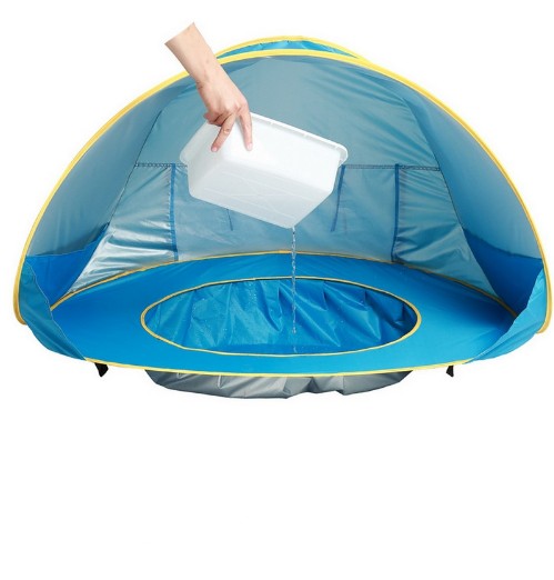 Baby Strandzelt Kinder Outdoor-Camping einfach zusammenklappbar wasserdicht bis Sonnensegelzelt UV-Schutz