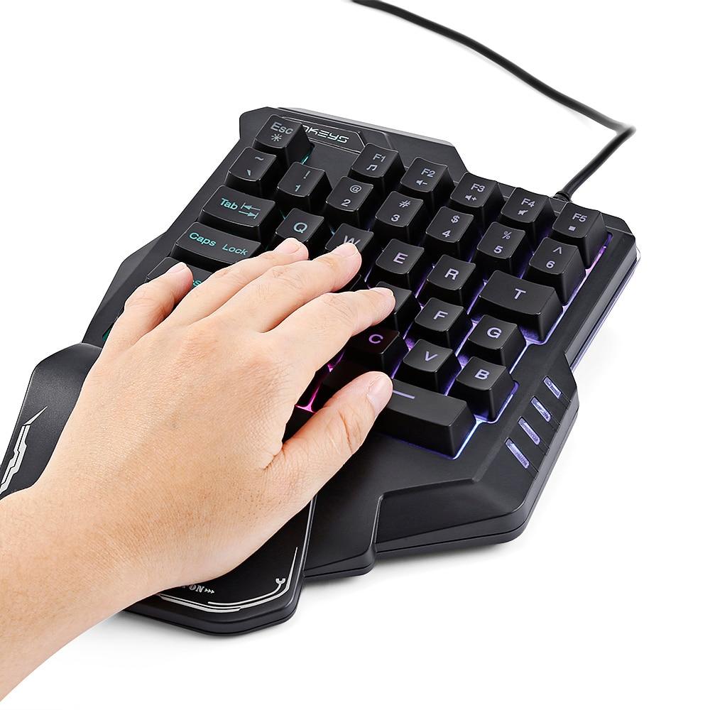 Gaming-Einhändige Tastatur, RGB Hintergrundbeleuchtung