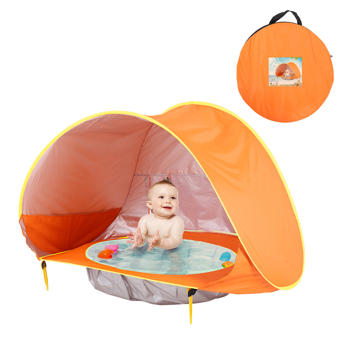 Baby Strandzelt Kinder Outdoor-Camping einfach zusammenklappbar wasserdicht bis Sonnensegelzelt UV-Schutz