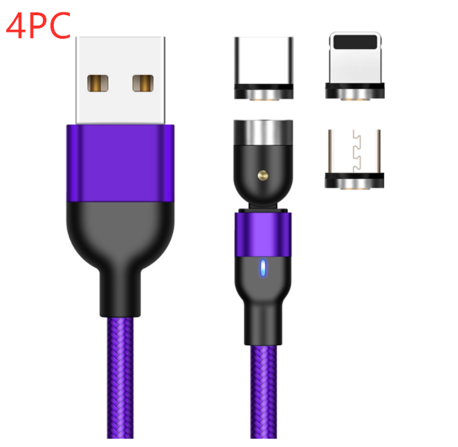 Essager magnetisches Kabel um 360 Grad drehbar USB-Type-C-Ladekabel, Schnelllade-Magnet-Ladekabel, um 540 Grad drehbares Mikro-Magnetkabel